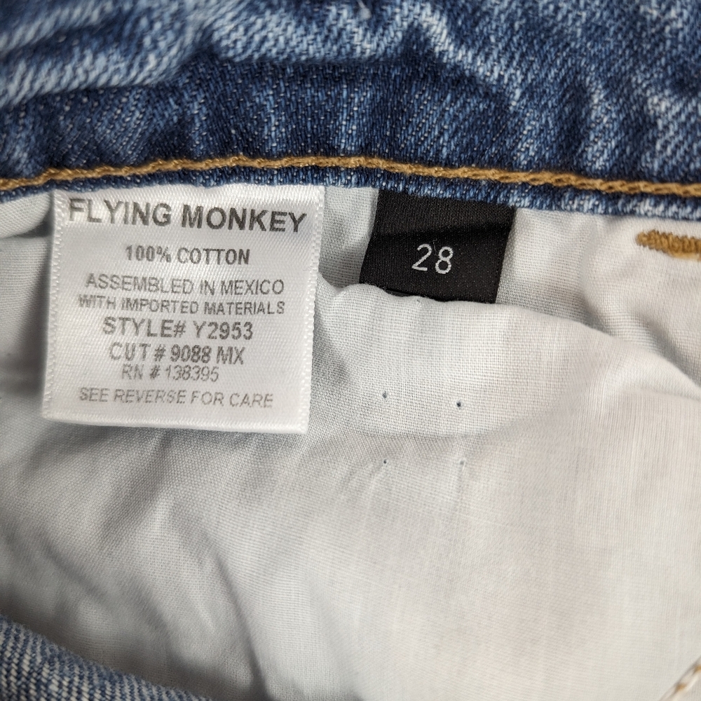 NEW Flying Monkey Platinum Women's Denim Jean Shorts Size 28 Cotton - Picture 5 of 6